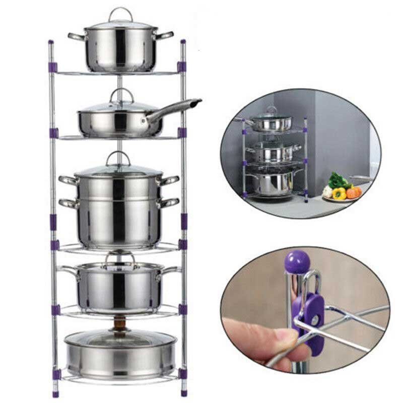 Super Pot Stand 5 Layer Kitchen Pot Organizer - Image 4