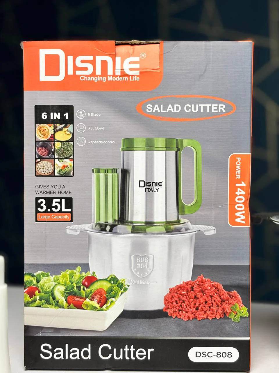 Disnie 6-in-1 DSC-808 Electric Salad Cutter And Food Chopper - Image 4