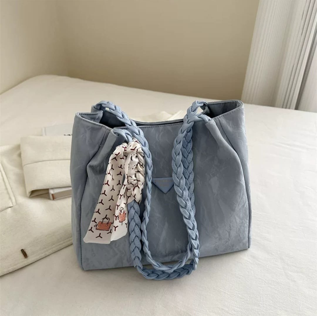 💼 Braided Handle Shopper Bag